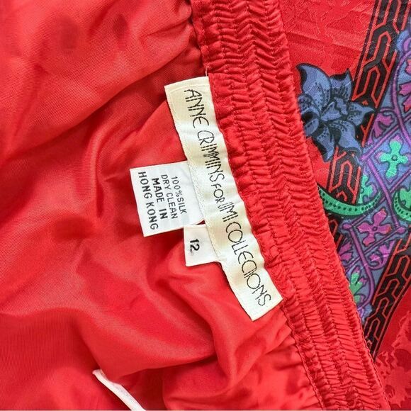 Anne Crimmins Umi Collections Womens Cardigan Sweater Skirt Silk Set Floral L 12 - Picture 5 of 5